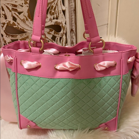 Exclusive Juicy Couture Fairytale Tote in Pink and green with Embellishments 🩷 - Picture 5 of 13